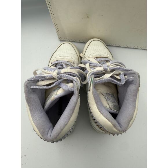 Vintage Jordache High Top Women's Sneakers Size 7.5 - White/Mint/Lilac 80s Retro - Picture 5 of 10